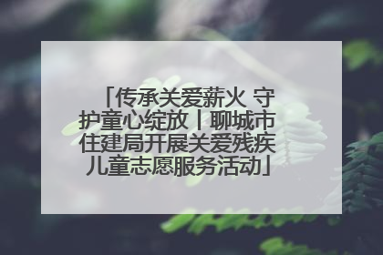 传承关爱薪火 守护童心绽放丨聊城市住建局开展关爱残疾儿童志愿服务活动