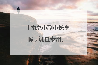 南京市副市长李晖，调任泰州
