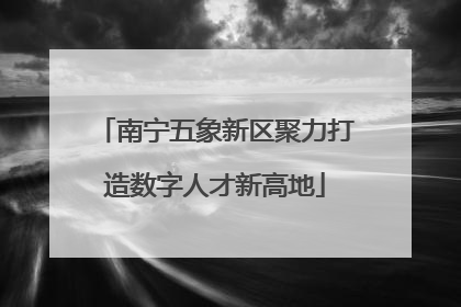 南宁五象新区聚力打造数字人才新高地