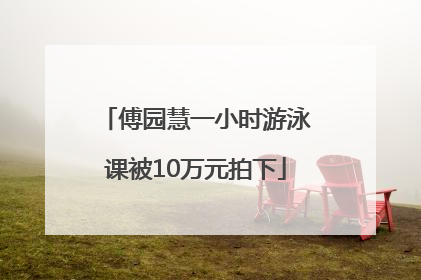 傅园慧一小时游泳课被10万元拍下
