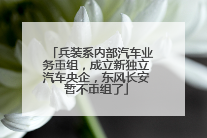 兵装系内部汽车业务重组，成立新独立汽车央企，东风长安暂不重组了