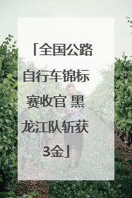 全国公路自行车锦标赛收官 黑龙江队斩获3金