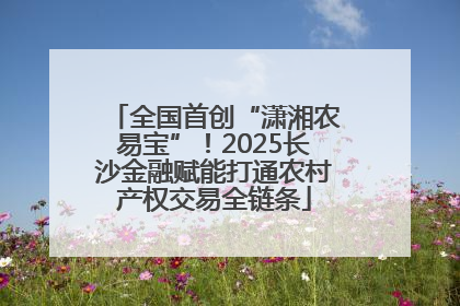 全国首创“潇湘农易宝”！2025长沙金融赋能打通农村产权交易全链条