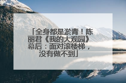 全身都是淤青！陈丽君《我的大观园》幕后：面对滚楼梯，没有做不到