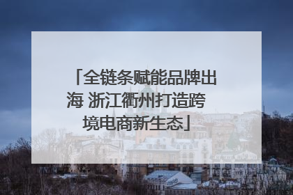 全链条赋能品牌出海 浙江衢州打造跨境电商新生态