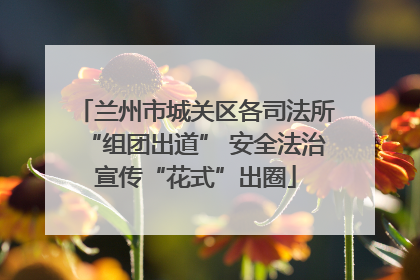 兰州市城关区各司法所“组团出道” 安全法治宣传“花式”出圈