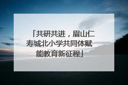 共研共进，眉山仁寿城北小学共同体赋能教育新征程