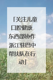 关注儿童口腔健康 东西部协作浙江驻巴中帮扶队在行动