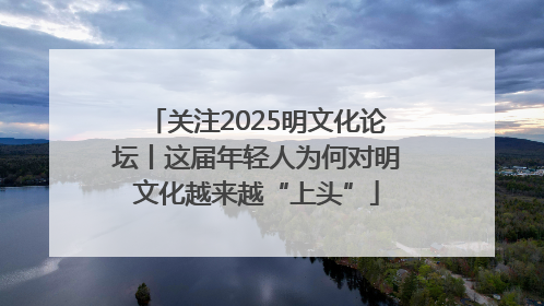 关注2025明文化论坛丨这届年轻人为何对明文化越来越“上头”
