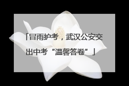 冒雨护考，武汉公安交出中考“温馨答卷”
