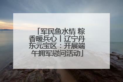军民鱼水情 粽香暖兵心丨辽宁丹东元宝区：开展端午拥军慰问活动