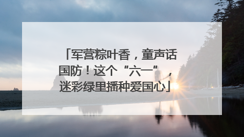 军营粽叶香，童声话国防！这个“六一”，迷彩绿里播种爱国心