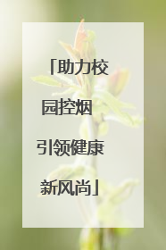 助力校园控烟 引领健康新风尚