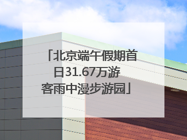 北京端午假期首日31.67万游客雨中漫步游园