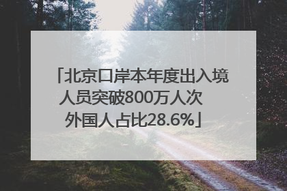 北京口岸本年度出入境人员突破800万人次 外国人占比28.6%