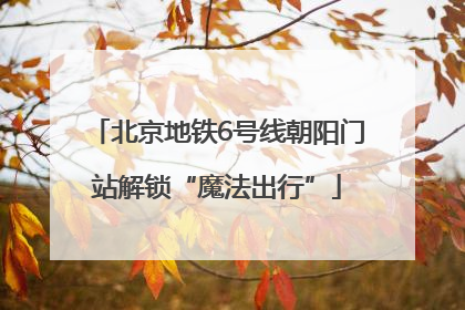 北京地铁6号线朝阳门站解锁“魔法出行”