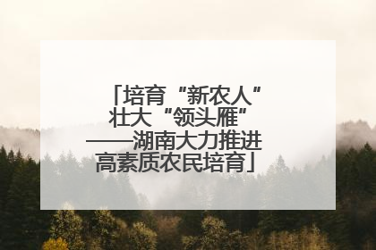 培育“新农人” 壮大“领头雁”——湖南大力推进高素质农民培育