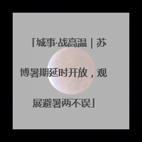 城事·战高温｜苏博暑期延时开放，观展避暑两不误