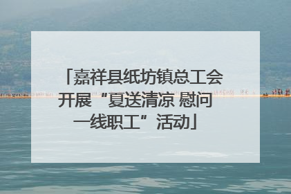 嘉祥县纸坊镇总工会开展“夏送清凉 慰问一线职工”活动