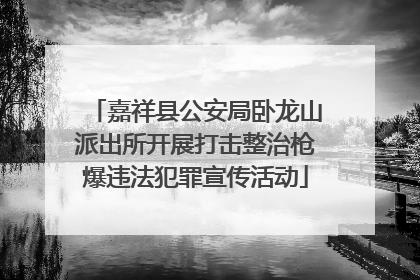 嘉祥县公安局卧龙山派出所开展打击整治枪爆违法犯罪宣传活动