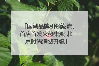 国潮品牌引领潮流、首店首发火热集聚 北京时尚消费升级