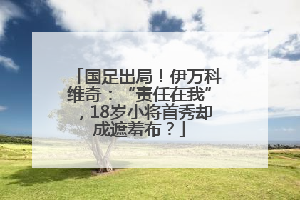 国足出局！伊万科维奇：“责任在我”，18岁小将首秀却成遮羞布？