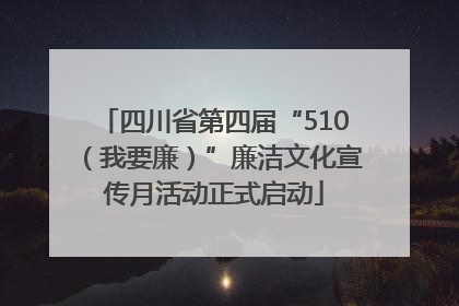 四川省第四届“510（我要廉）”廉洁文化宣传月活动正式启动