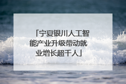 宁夏银川人工智能产业升级带动就业增长超千人