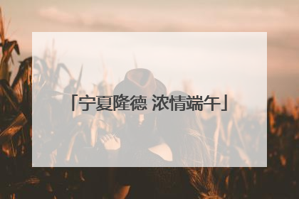 宁夏隆德 浓情端午