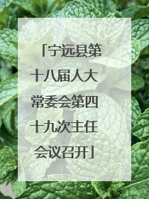 宁远县第十八届人大常委会第四十九次主任会议召开