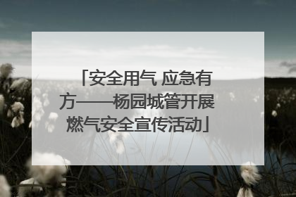 安全用气 应急有方——杨园城管开展燃气安全宣传活动
