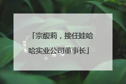 宗馥莉，接任娃哈哈实业公司董事长