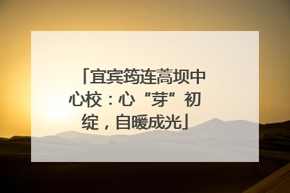 宜宾筠连蒿坝中心校：心“芽”初绽，自暖成光