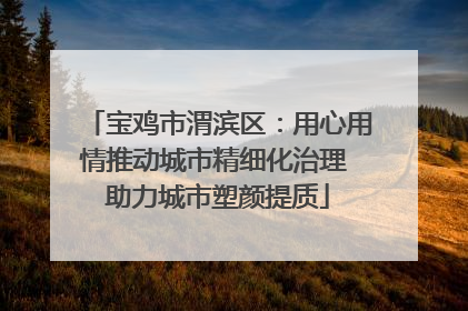 宝鸡市渭滨区：用心用情推动城市精细化治理 助力城市塑颜提质