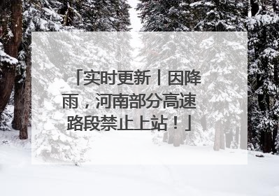 实时更新丨因降雨，河南部分高速路段禁止上站！
