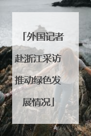 外国记者赴浙江采访推动绿色发展情况