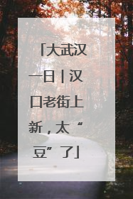 大武汉一日︱汉口老街上新，太“豆”了