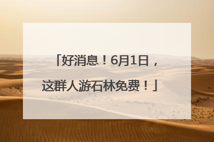 好消息！6月1日，这群人游石林免费！