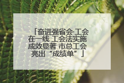 奋进强省会·工会在一线 工会法实施成效显著 市总工会亮出“成绩单”