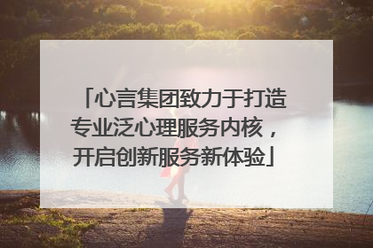 心言集团致力于打造专业泛心理服务内核，开启创新服务新体验
