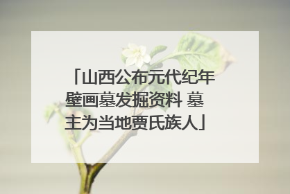 山西公布元代纪年壁画墓发掘资料 墓主为当地贾氏族人
