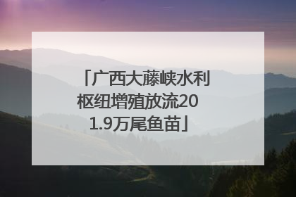 广西大藤峡水利枢纽增殖放流201.9万尾鱼苗