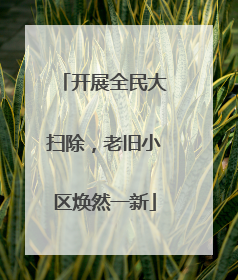 开展全民大扫除，老旧小区焕然一新