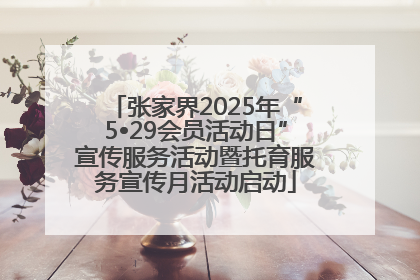 张家界2025年“5•29会员活动日”宣传服务活动暨托育服务宣传月活动启动