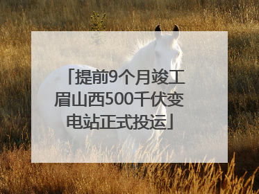 提前9个月竣工 眉山西500千伏变电站正式投运