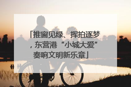 推窗见绿、挥拍逐梦，东营港“小城大爱”奏响文明新乐章