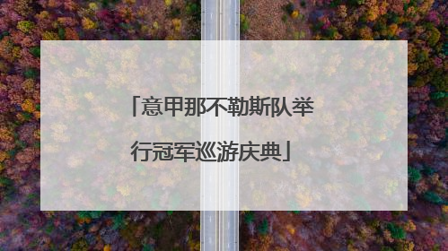 意甲那不勒斯队举行冠军巡游庆典