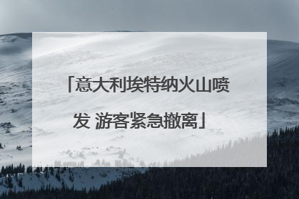 意大利埃特纳火山喷发 游客紧急撤离