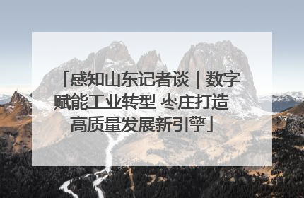 感知山东记者谈｜数字赋能工业转型 枣庄打造高质量发展新引擎