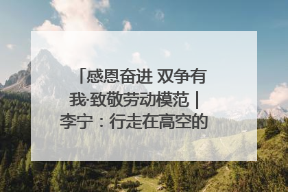 感恩奋进 双争有我·致敬劳动模范｜李宁：行走在高空的“电网卫士”